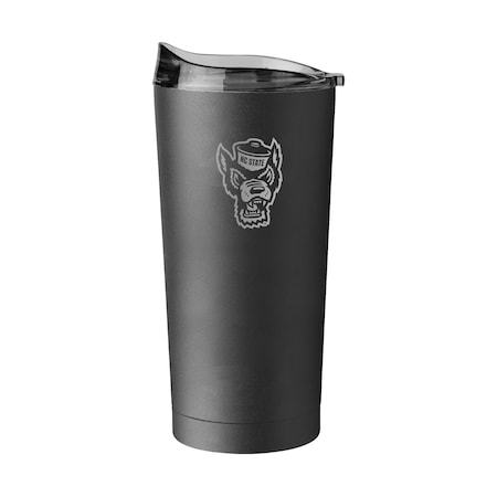 Logo Brands NC State 20oz Etch Black Powder Coat Tumbler 186-S20PT-BLK-9